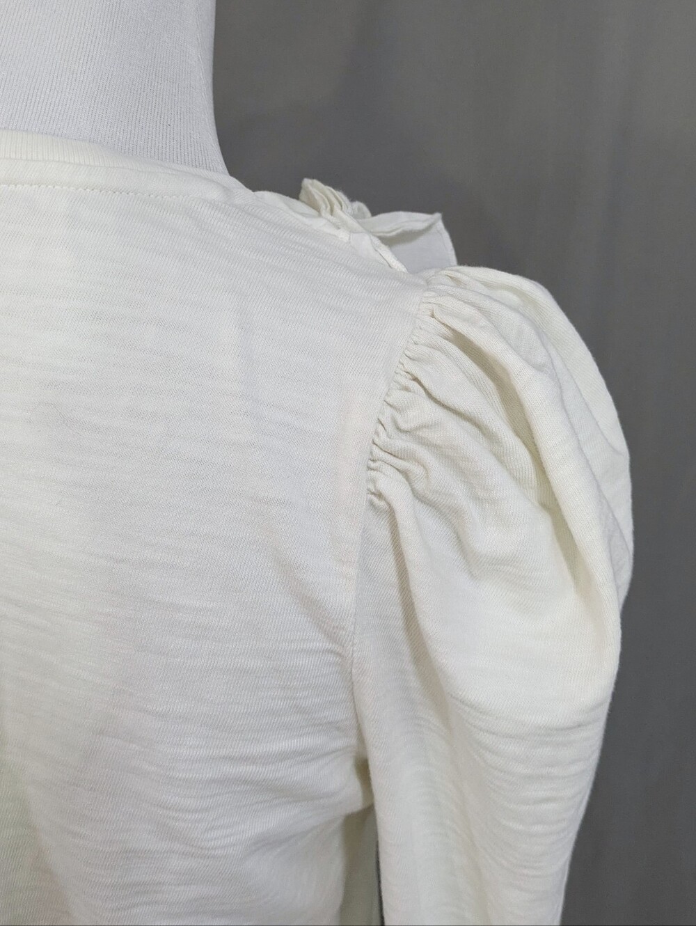 NATION Tommie Frilly Henley in Off White - Size Small Womens - Picture 8 of 11